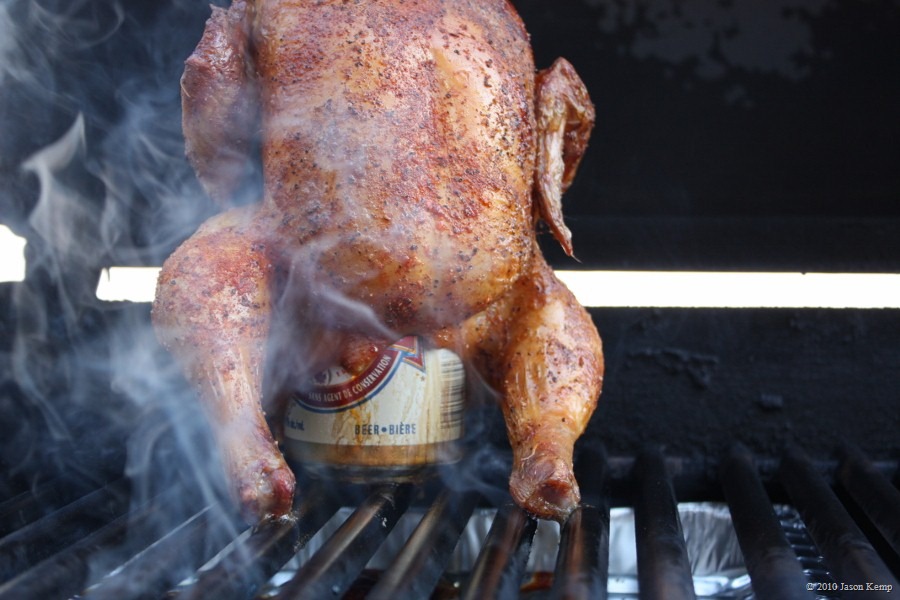 Hickory-smoked Beer-can Chicken